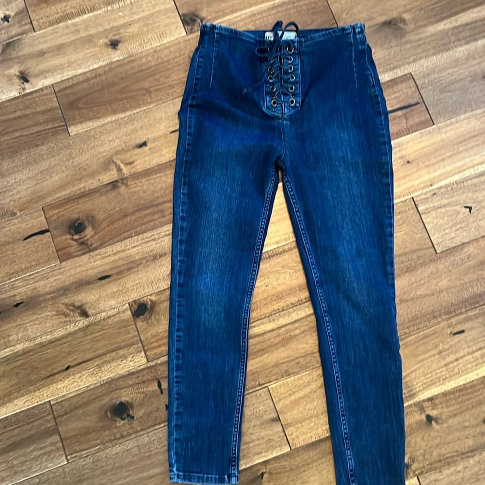 Free People High Waist Lace Up Skin